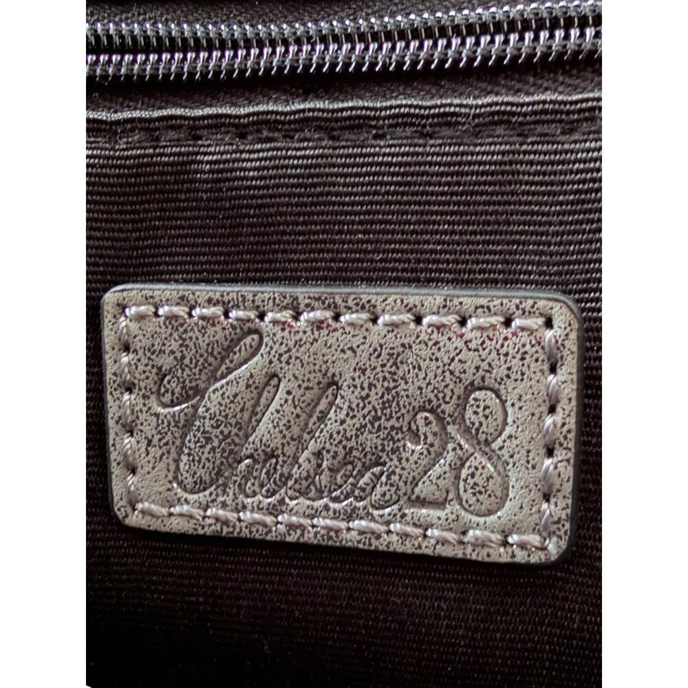 Chelsea28 Faux Leather Chain Crossbody Clutch Envelope Metallic Silver Gunmetal - Picture 5 of 5